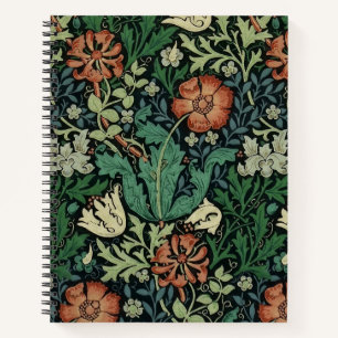 Cuaderno Patrón de Art Nouveau floral William Morris Compto