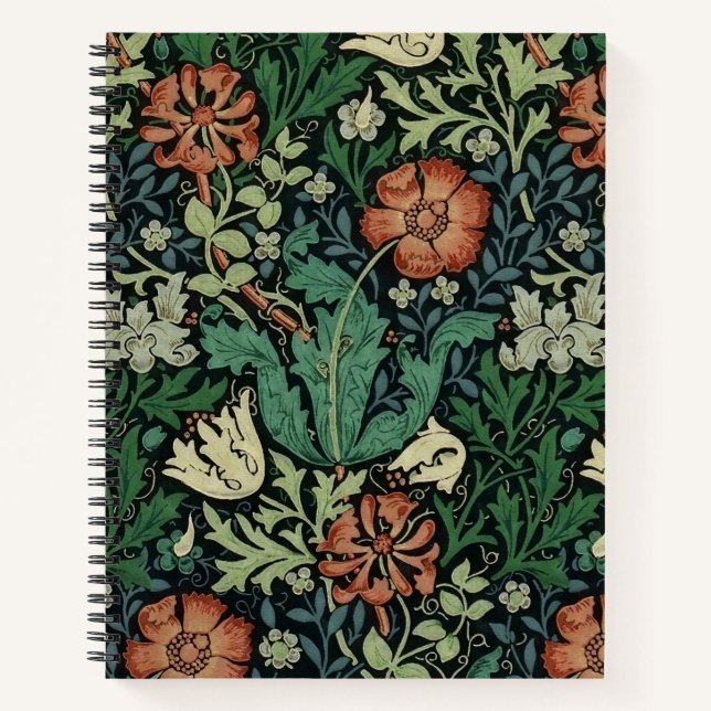 Cuaderno Patrón de Art Nouveau floral William Morris Compto (Anverso)