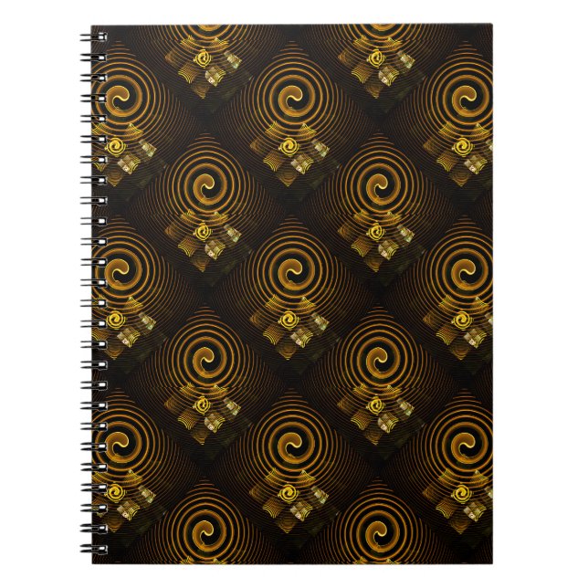 Cuaderno Patrón de arte abstracto boho elegante moderno dor (Frente)