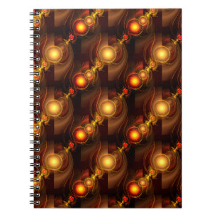Cuaderno Patrón de arte abstracto boho elegante moderno dor