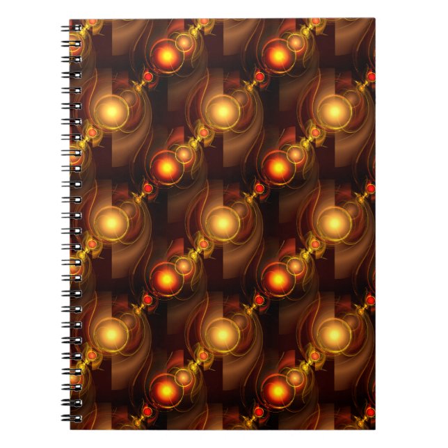 Cuaderno Patrón de arte abstracto boho elegante moderno dor (Frente)