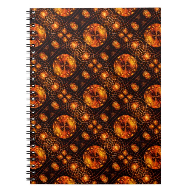 Cuaderno Patrón de Arte Abstracto Elegante Boho Moderno Dor (Frente)