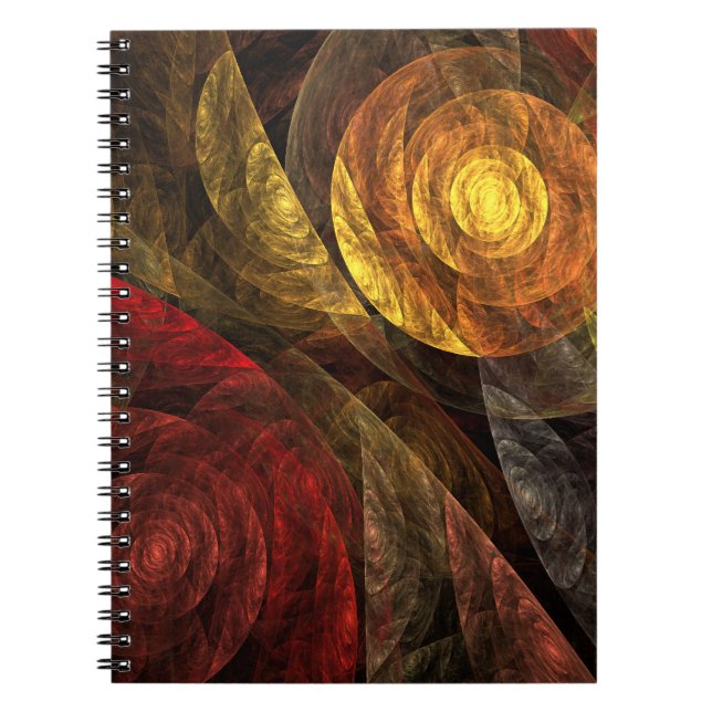 Cuaderno Patrón de Arte Abstracto Floral Moderno de Flor So (Frente)