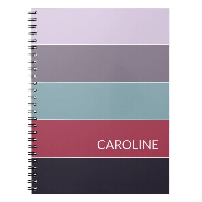 Cuaderno Patrón de arte de bandas de bloques de varios colo (Frente)