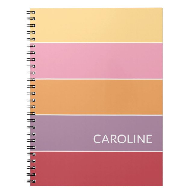 Cuaderno Patrón de arte de bandas de bloques de varios colo (Frente)