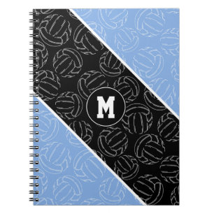 Cuaderno patrón de arte de línea de balones de voleibol sob