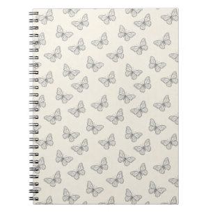 Cuaderno Patrón de arte de línea de mariposa