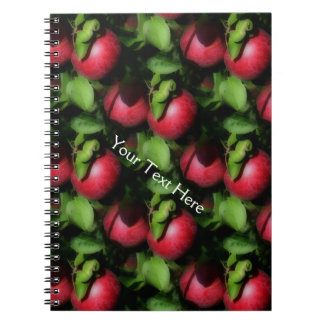 Cuaderno Patrón de arte natural de las manzanas Red McIntos