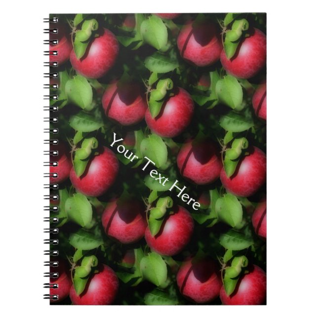Cuaderno Patrón de arte natural de las manzanas Red McIntos (Frente)