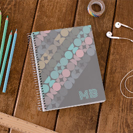 Cuaderno Patrón de arte popart retro abstracto personalizad