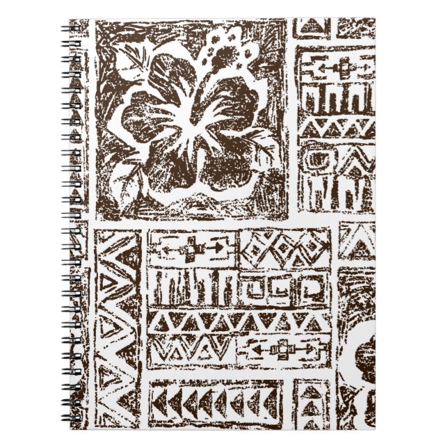 Cuaderno Patrón de arte tropical tribal de los indígenas ha (Frente)