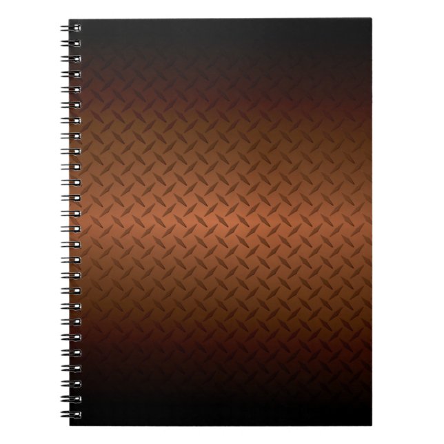 Cuaderno Patrón de aspecto de placa de diamante negro a col (Frente)