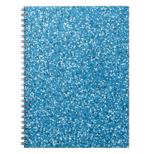 Cuaderno Patrón de aspecto Purpurina azul