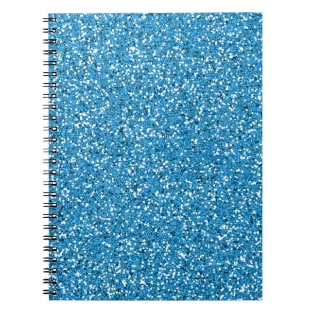 Cuaderno Patrón de aspecto Purpurina azul (Frente)