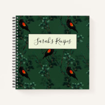 Patrón de ave negra de ala roja