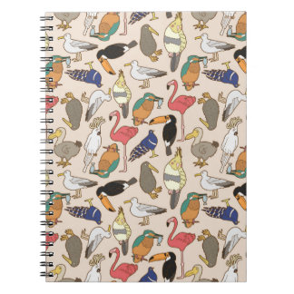 Cuaderno patrón de ave sin costuras