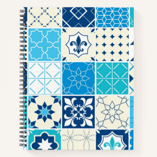 Cuaderno Patrón de azulejos de cerámica