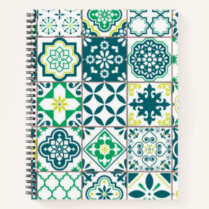 Cuaderno Patrón de azulejos de cerámica