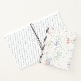Cuaderno Patrón de Baby Shower de Confeti Pastel   Rosa Sua