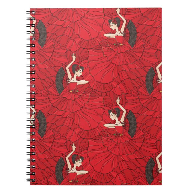 Cuaderno Patrón de baile del tango vintage Flamenco (Frente)