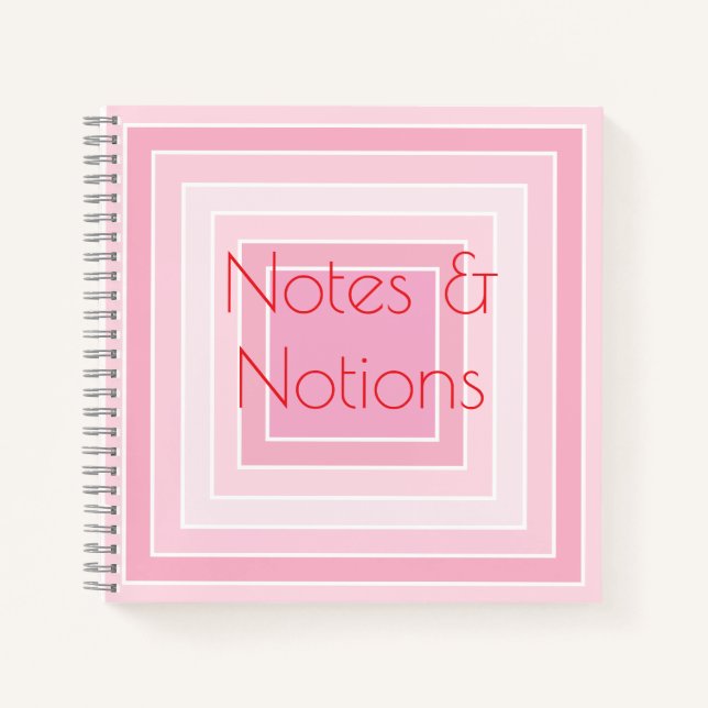 Cuaderno Patrón de baldosas con gradiente rosa moderno (Anverso)