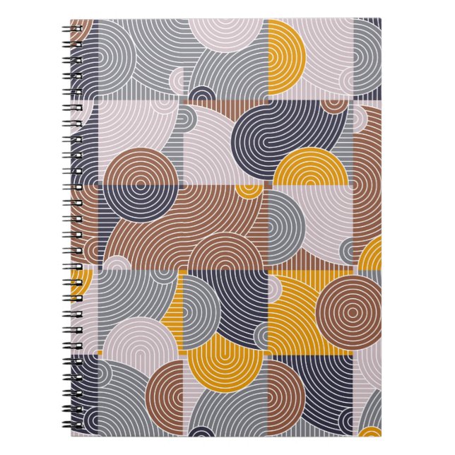 Cuaderno Patrón de baldosas de época, fondo abstracto sin c (Frente)