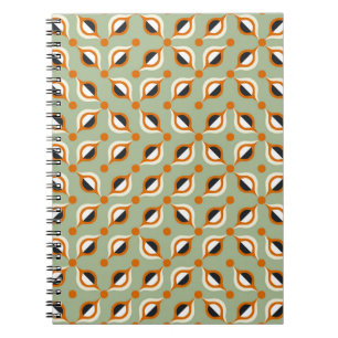 Cuaderno Patrón de baldosas de época, fondo abstracto sin c