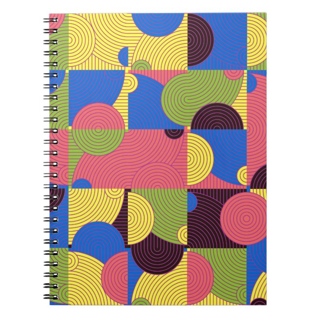 Cuaderno Patrón de baldosas de época, fondo abstracto sin c (Frente)