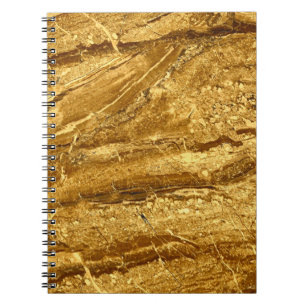 Cuaderno Patrón de baldosas de mármol dorado natural