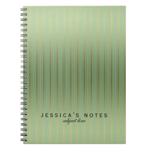 Cuaderno Patrón De Bandas De Oro Y De Mint