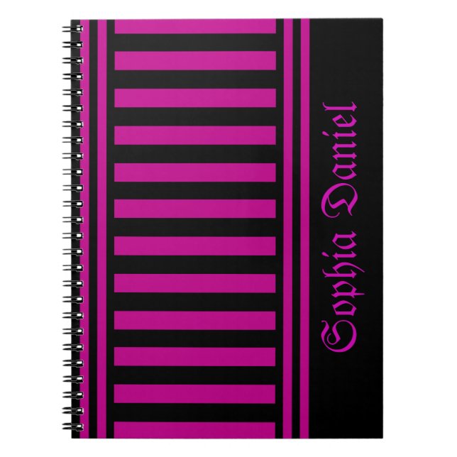 Cuaderno Patrón de bandas personalizadas (Frente)