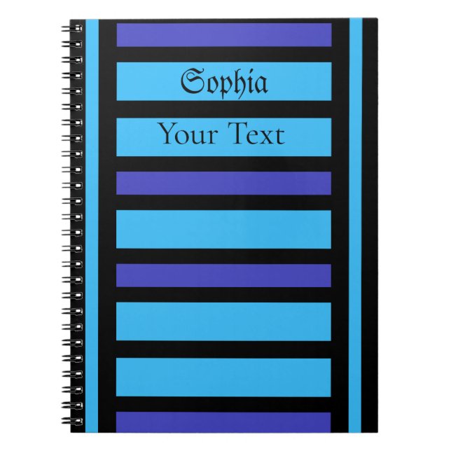 Cuaderno Patrón de bandas personalizadas (Frente)