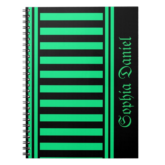 Cuaderno Patrón de bandas personalizadas (Frente)