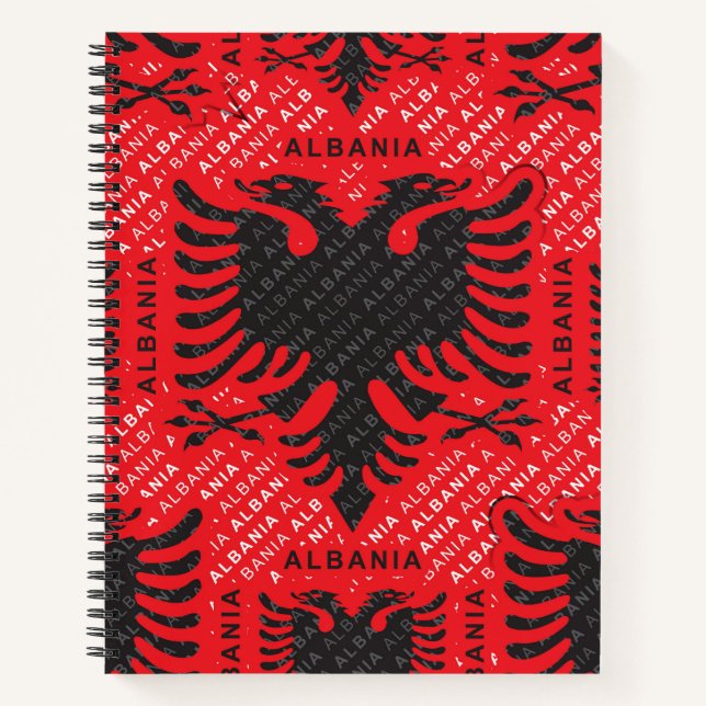 Cuaderno Patrón de bandera albanesa 2 (Anverso)