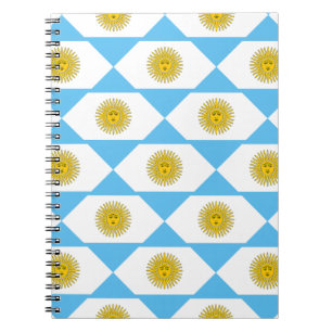 Cuaderno Patrón de bandera de Argentina