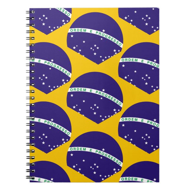 Cuaderno Patrón de bandera de Brasil (Frente)