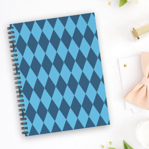 Cuaderno Patrón de bandera en rombo de Baviera Azul