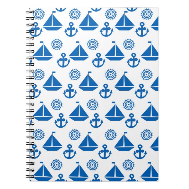 Cuaderno Patrón de barco de vela Personalizado (Frente)