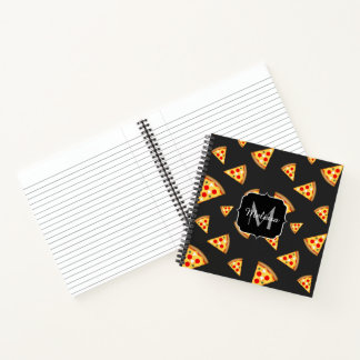 Cuaderno Patrón de barras de pizzas Guay y divertidas Monog