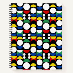 Cuaderno Patrón de Bauhaus Escandinavo Negro a Mediados del