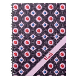 Cuaderno Patrón de Berry Bliss con espiral de nombre person