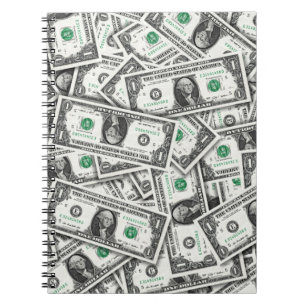 Cuaderno Patrón de Billete de Un Dólar