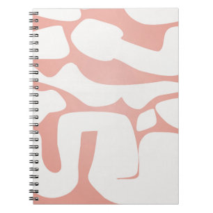 Cuaderno Patrón de blobs rosado abstracto de reproducción