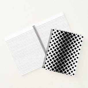 Cuaderno Patrón de bloque cuadrado de disolución de negro m