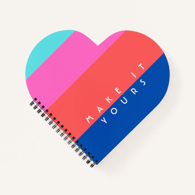 Cuaderno Patrón de Bloque de Color Moderno Personalizado (Anverso)
