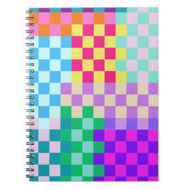 Cuaderno Patrón de bloques retro | Diario de bloc de notas