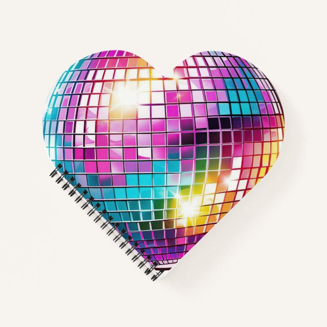 Cuaderno Patrón de bola de disco rosado (Anverso)