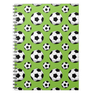 Cuaderno Patrón de bolas de fútbol personalizado