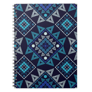 Cuaderno Patrón de bordado de Boho étnico sin mar