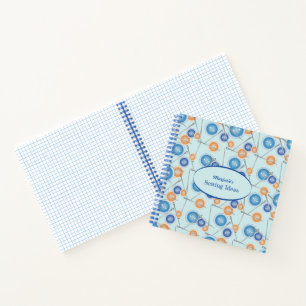 Cuaderno Patrón de botones y agujas de coser